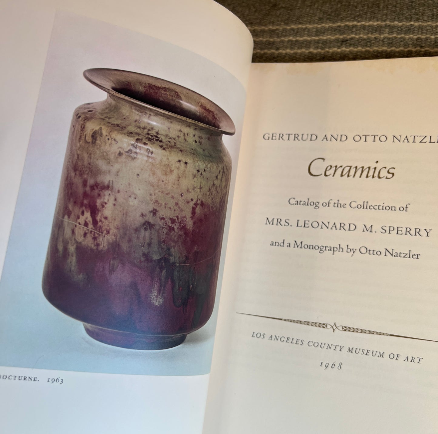 Natzler Ceramics - Catalog of Collection Mrs. Leonard M. Sperry - Los Angeles County Museum of Art