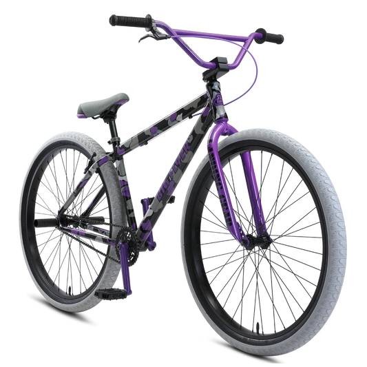 BMX Cruiser Purple Camo - Adult Size - 29" Wheels - Large for Adults - Studio Prop Rental - SE Big Flyer