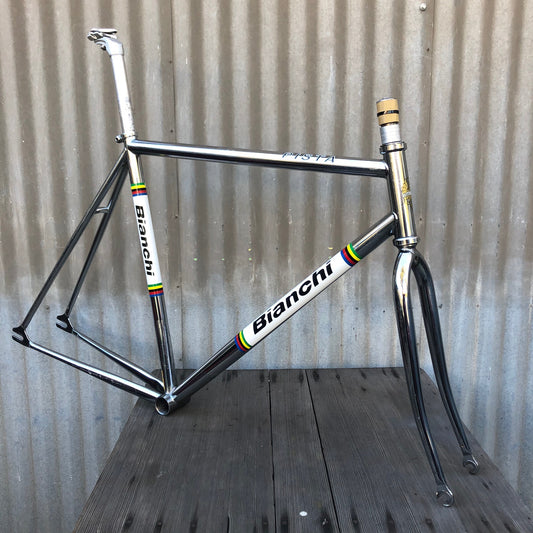 Bianchi Pista Frame and Fork - 2010 Chrome - Used
