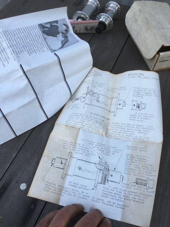 NOS Bullseye 100/125 Spaced 36 Hole Hubs - In Box! 1987