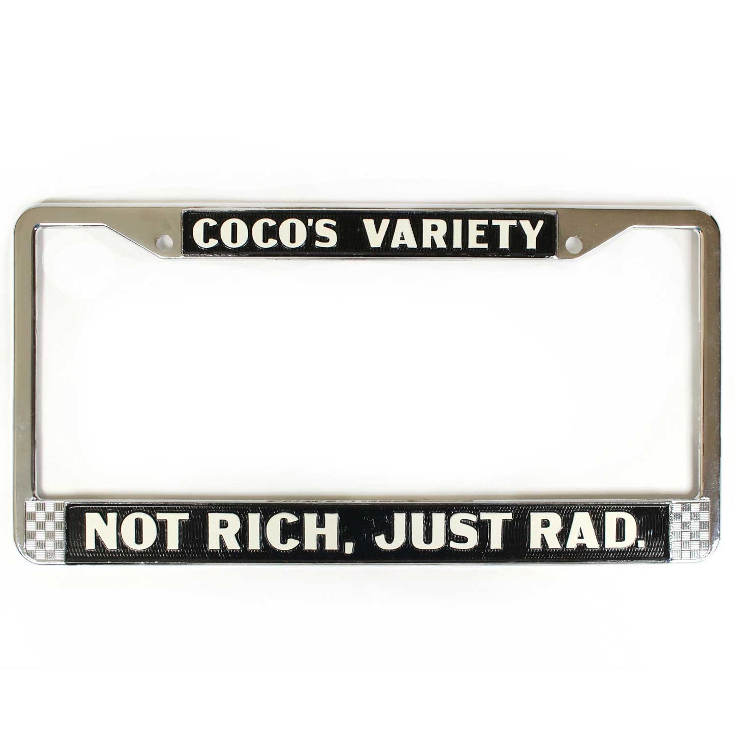 License Plate Frame - Not Rich, Just Rad