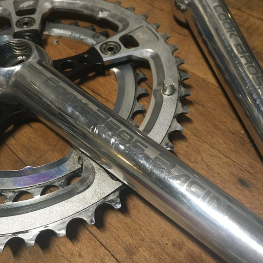 Cook Bros. Dogbone Used Crank Set with Modern Raceface Chainrings