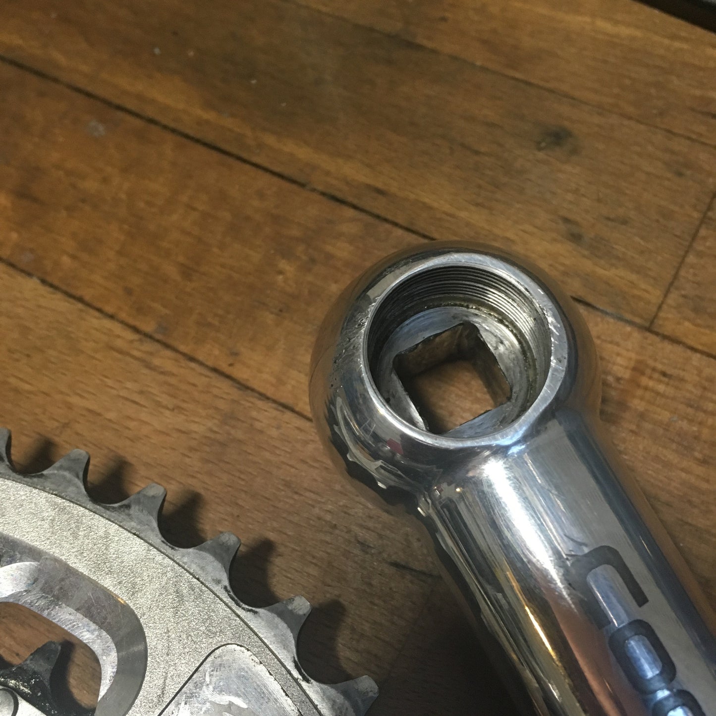 Cook Bros. Dogbone Used Crank Set with Modern Raceface Chainrings