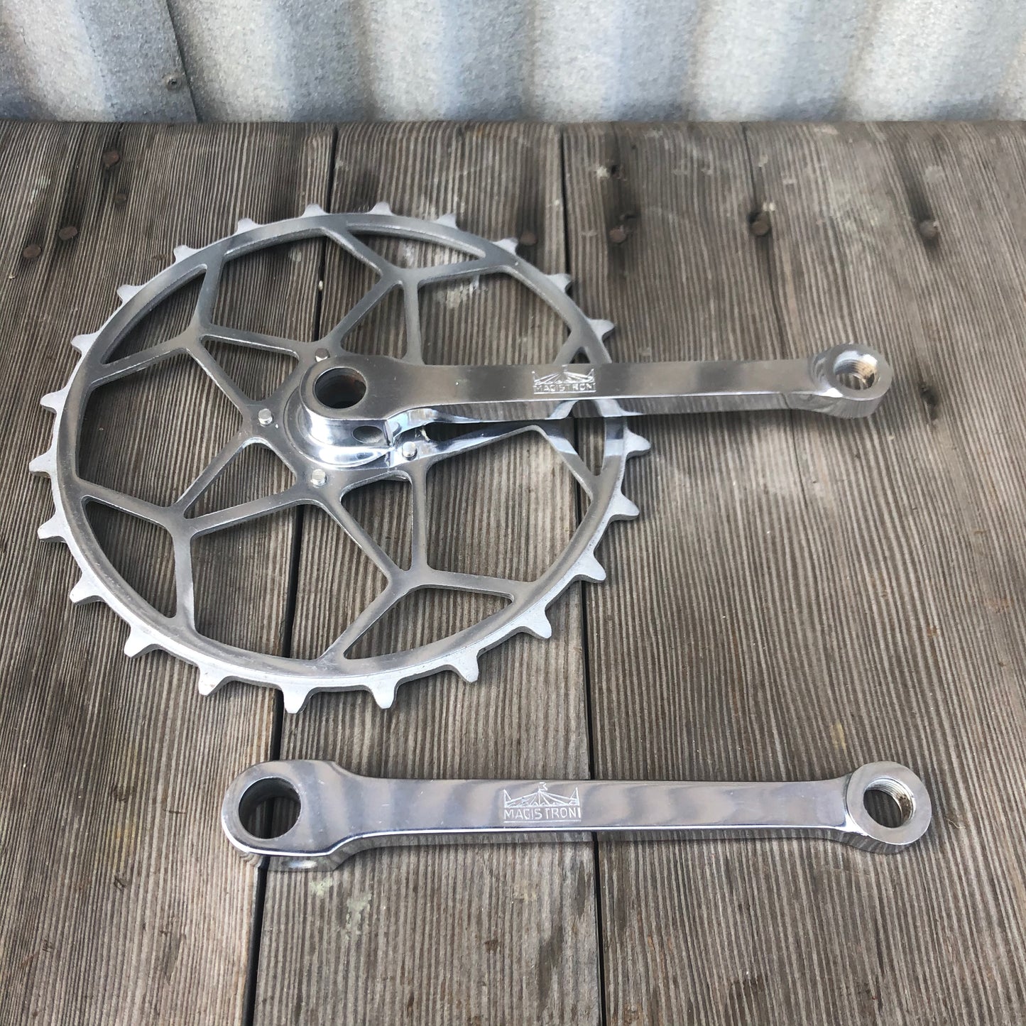 Magistroni Inch Pitch Pista Cranks - 24t - Non Plated Chain Ring Bolts
