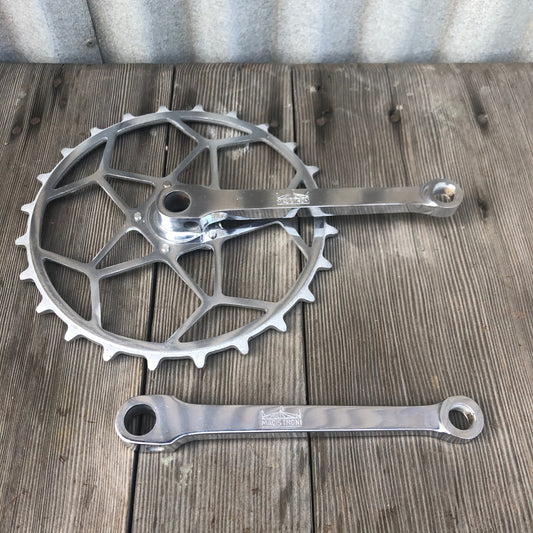 Magistroni Inch Pitch Pista Cranks - 24t - Non Plated Chain Ring Bolts