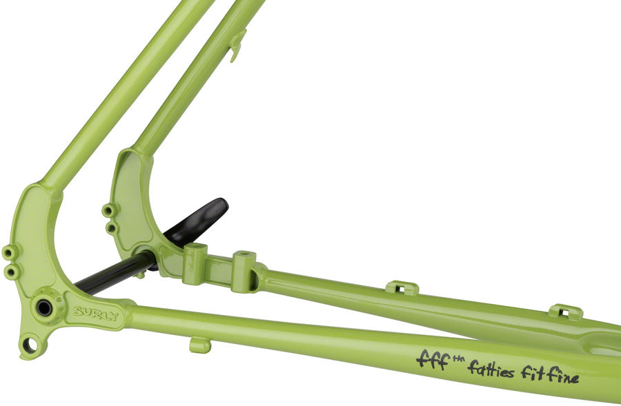 Surly Disc Trucker Frame and Fork - Multiple Sizes - Pea Lime Soup Green & Bituminous Gray- Brand New in Box