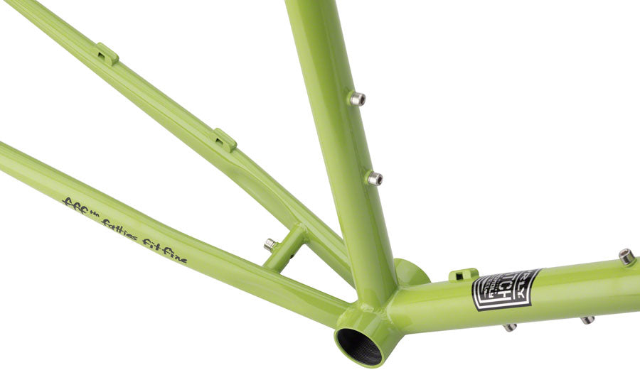 Surly Disc Trucker Frame and Fork - Multiple Sizes - Pea Lime Soup Green & Bituminous Gray- Brand New in Box