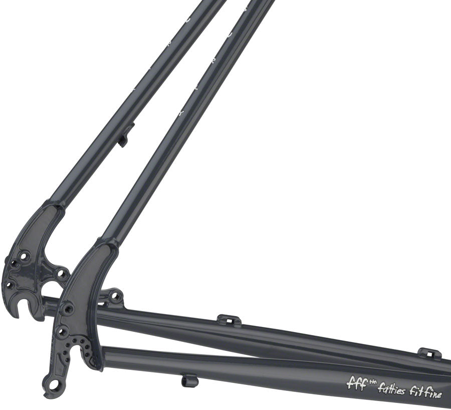 Surly Disc Trucker Frame and Fork - Multiple Sizes - Pea Lime Soup Green & Bituminous Gray- Brand New in Box