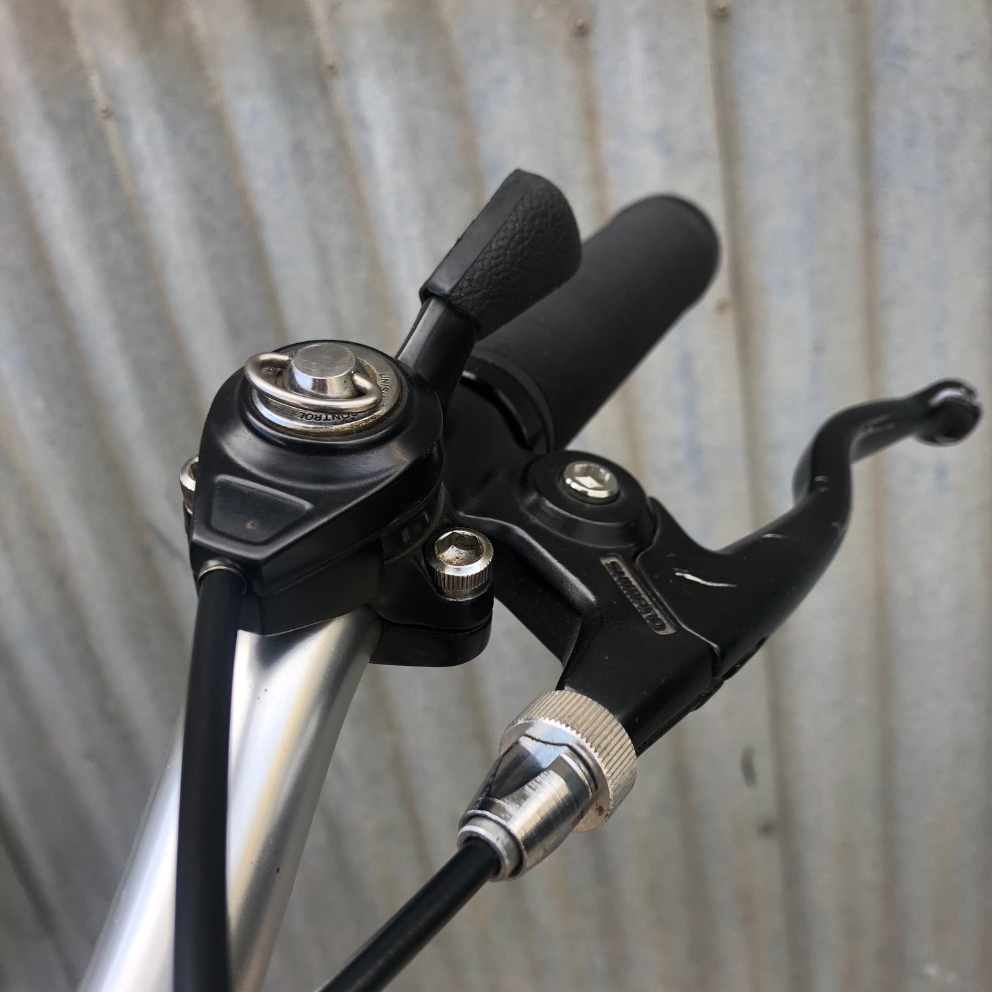 Focus MTB in Amazing Berry Color with Black Deerhead Thumb Shifters
