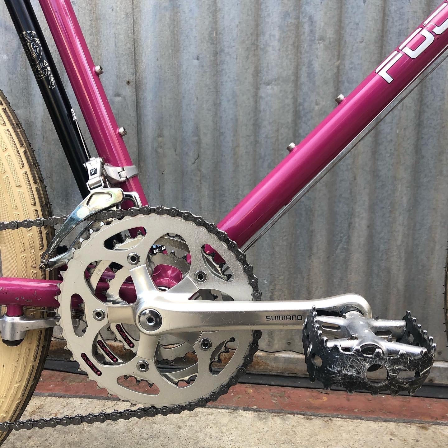 Focus MTB in Amazing Berry Color with Black Deerhead Thumb Shifters