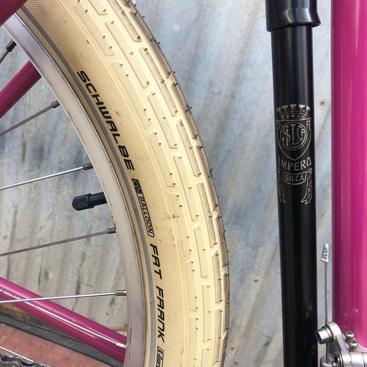 Focus MTB in Amazing Berry Color with Black Deerhead Thumb Shifters