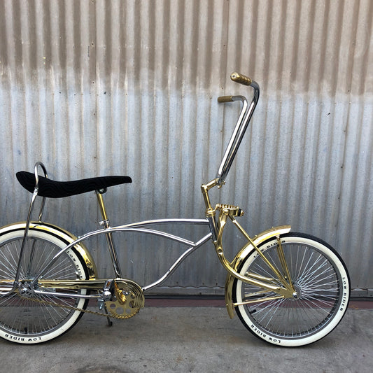 Kid's Lowrider Bicycle - Based on Stingray - Gold and Chrome - Studio Rental