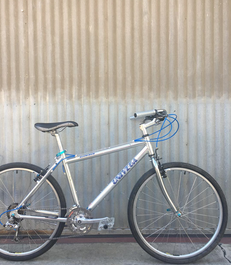 univega mountainbike erfahrung Polished Aluminum Univega MTB Converted to Stylish and Sleek City Bike – Coco's Variety