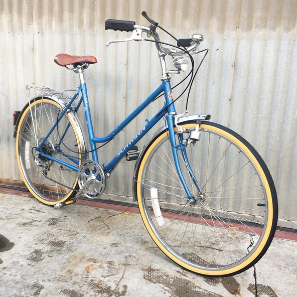 Schwinn Collegiate Euro-style City Bike with Fenders and Generator Lights