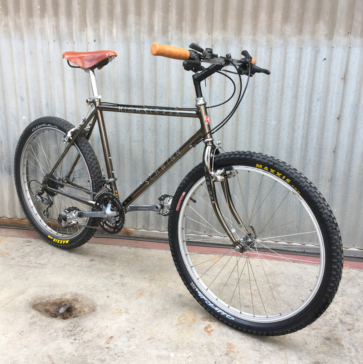 Schwinn High Sierra Fillet Brazed Super Cool Bronze Black Chrome Finish