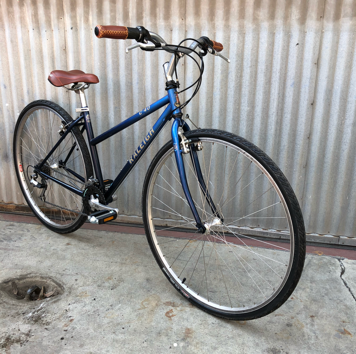 Raleigh Steel City Bike as a Cool Stepthrough with Blue Fade Paint Job