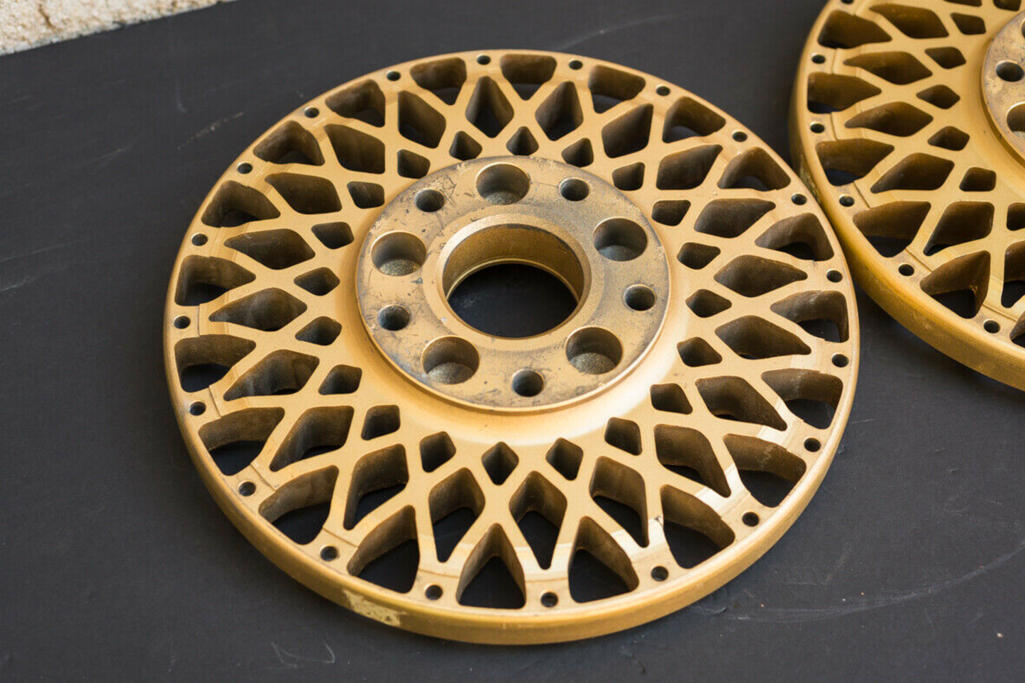 BBS Motorsport E50 15" x 10" PAIR Porsche 5x130 - Beautiful Magnesium Centers