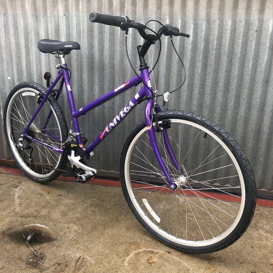 Univega Cool Splatter Purple/Blue Stepthrough Used Bicycle