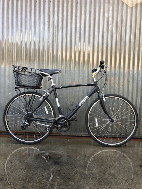 Used Bianchi Cortina with Topeak Rack and Topeak MTX Rear Basket
