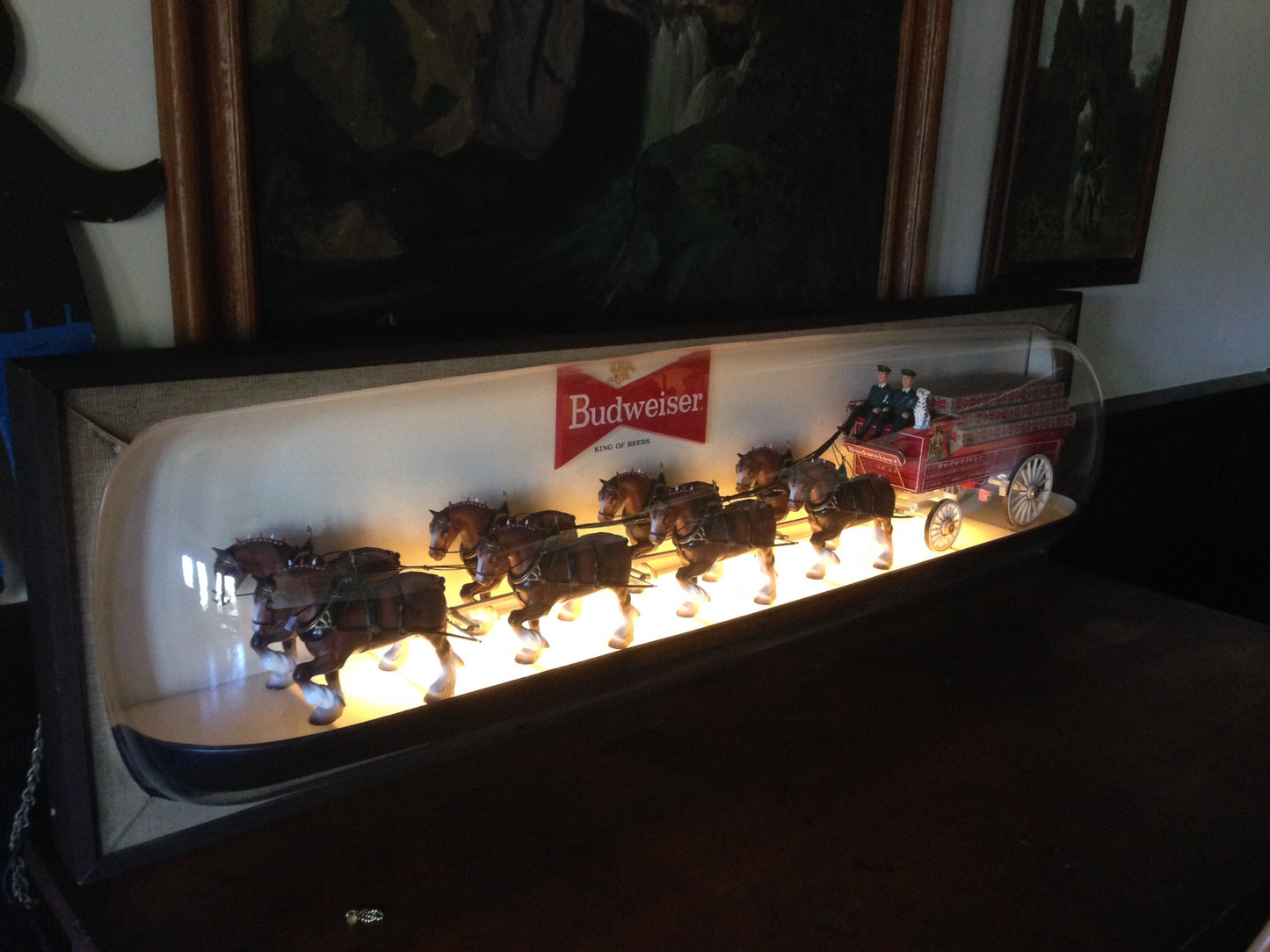 Budweiser Bubble Face Clydesdale Sign for Tavern - 6 Feet Long