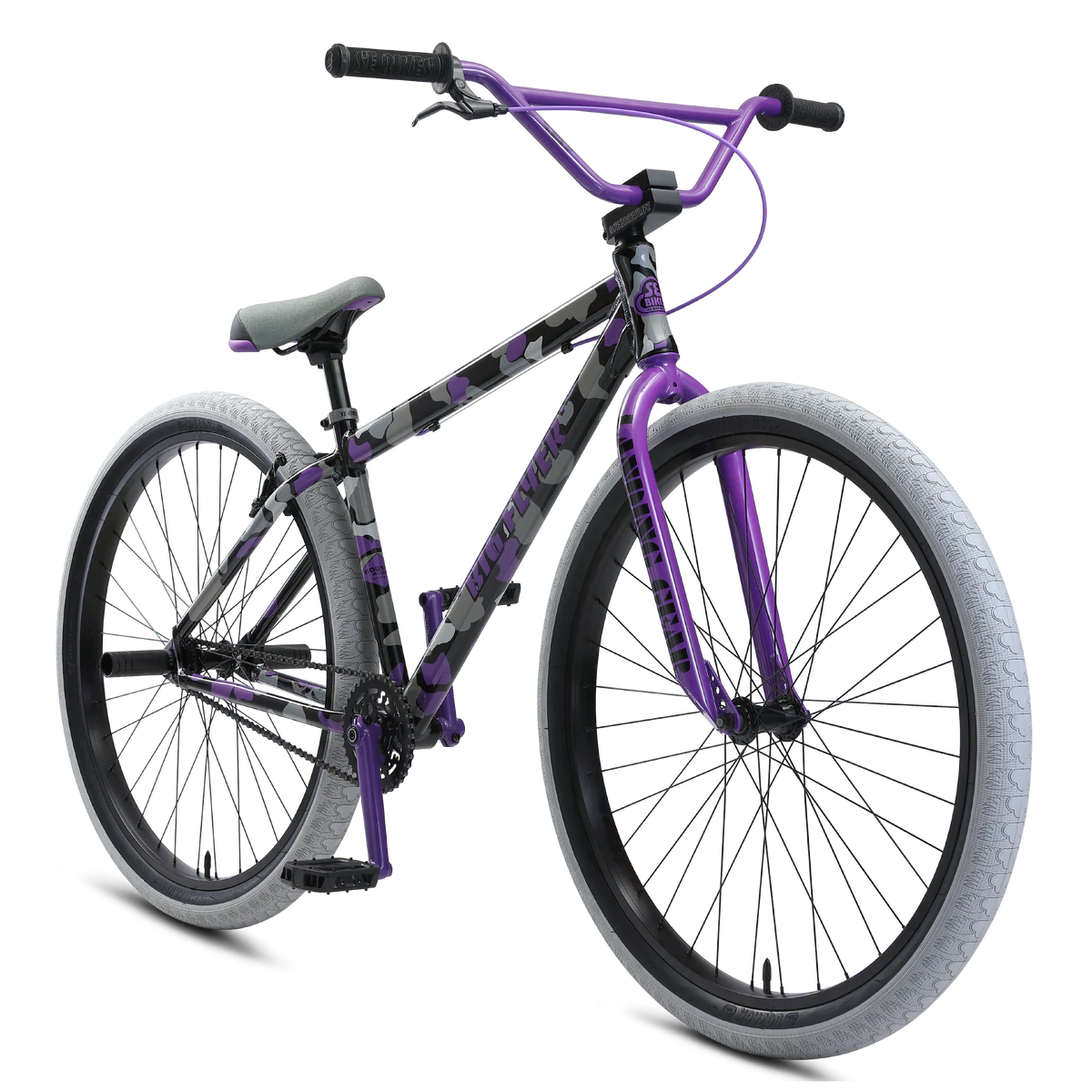 BMX Cruiser Purple Camo - Adult Size - 29" Wheels - Large for Adults - Studio Prop Rental - SE Big Flyer