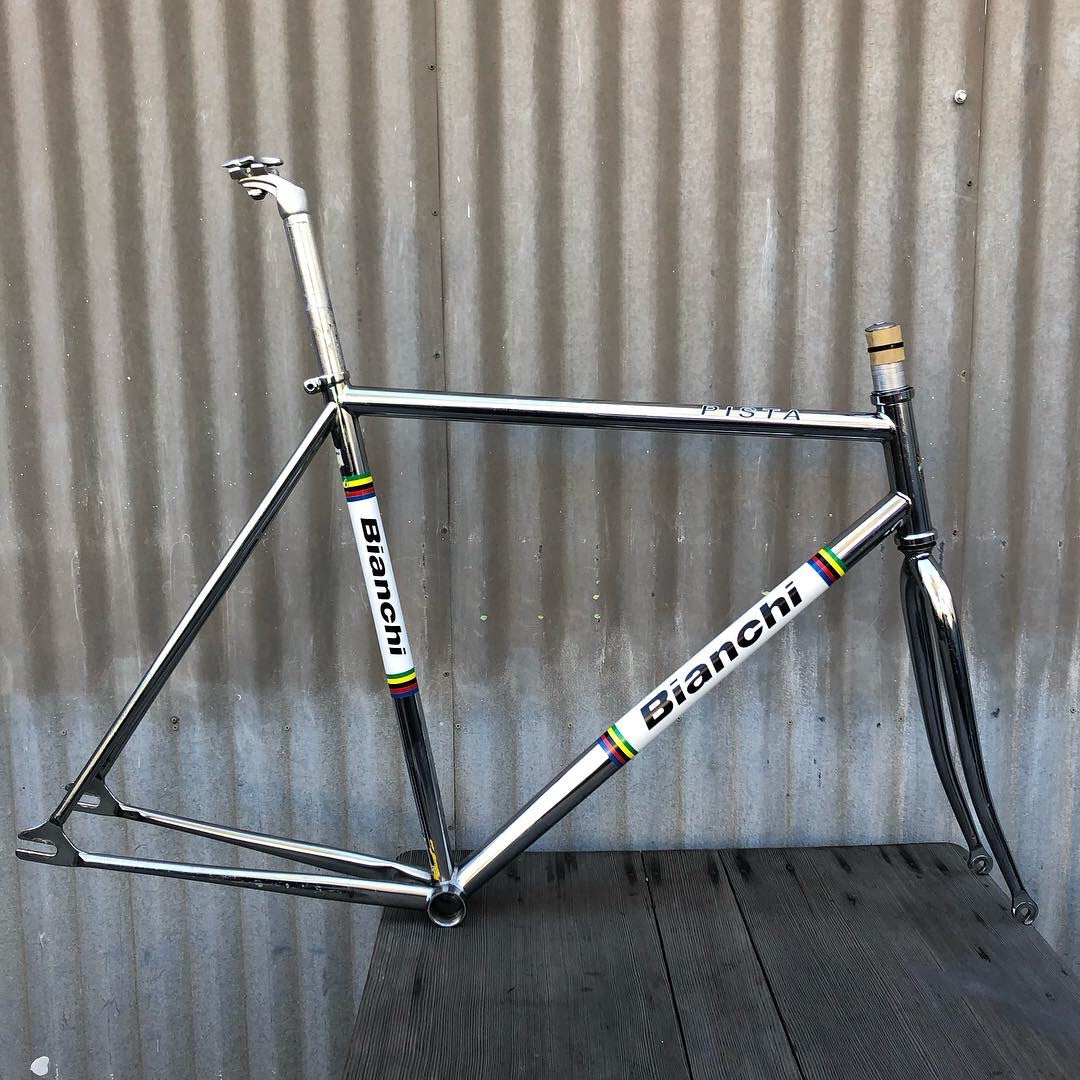 Bianchi Pista Frame and Fork - 2010 Chrome - Used