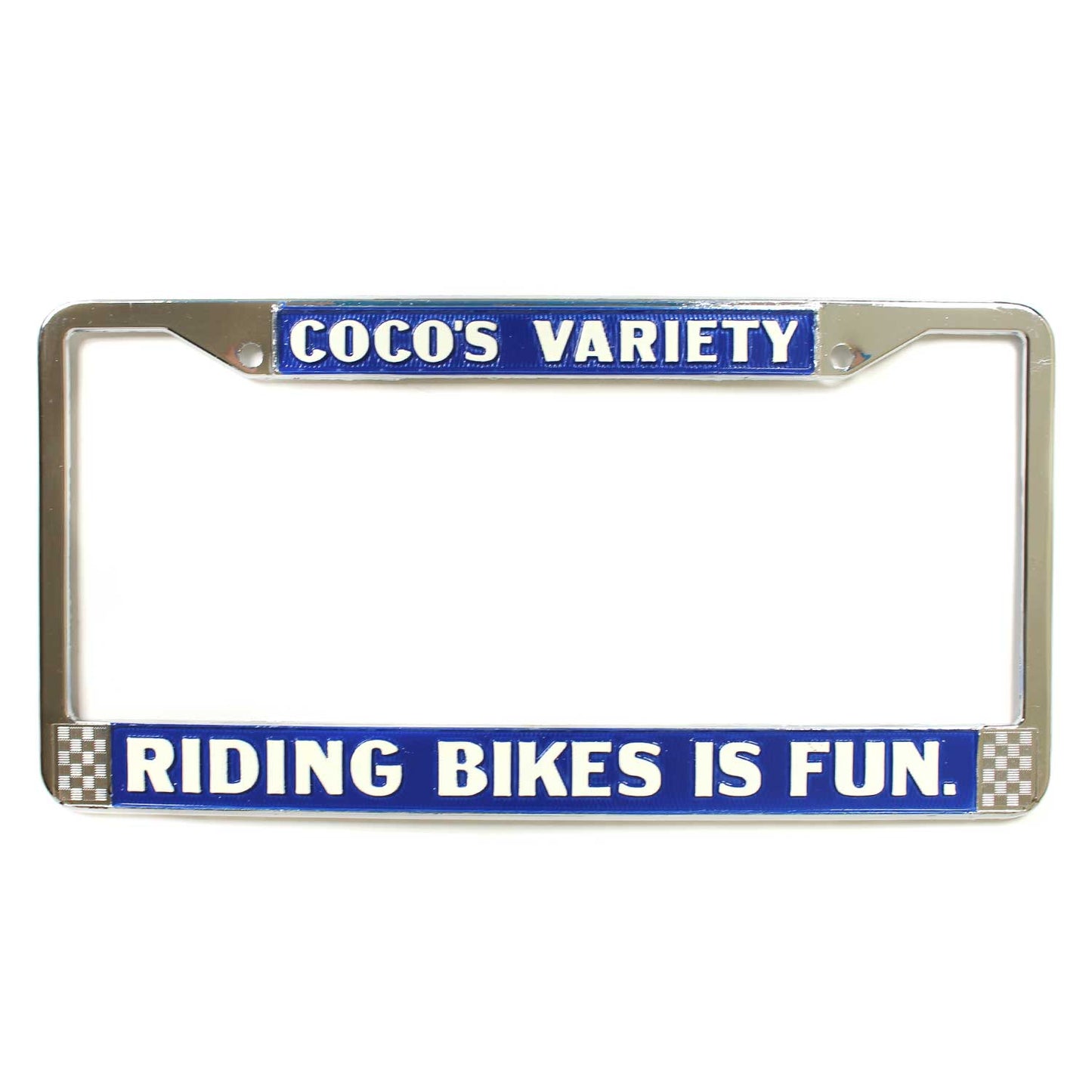 License Plate Frame - Riding Bikes is Fun