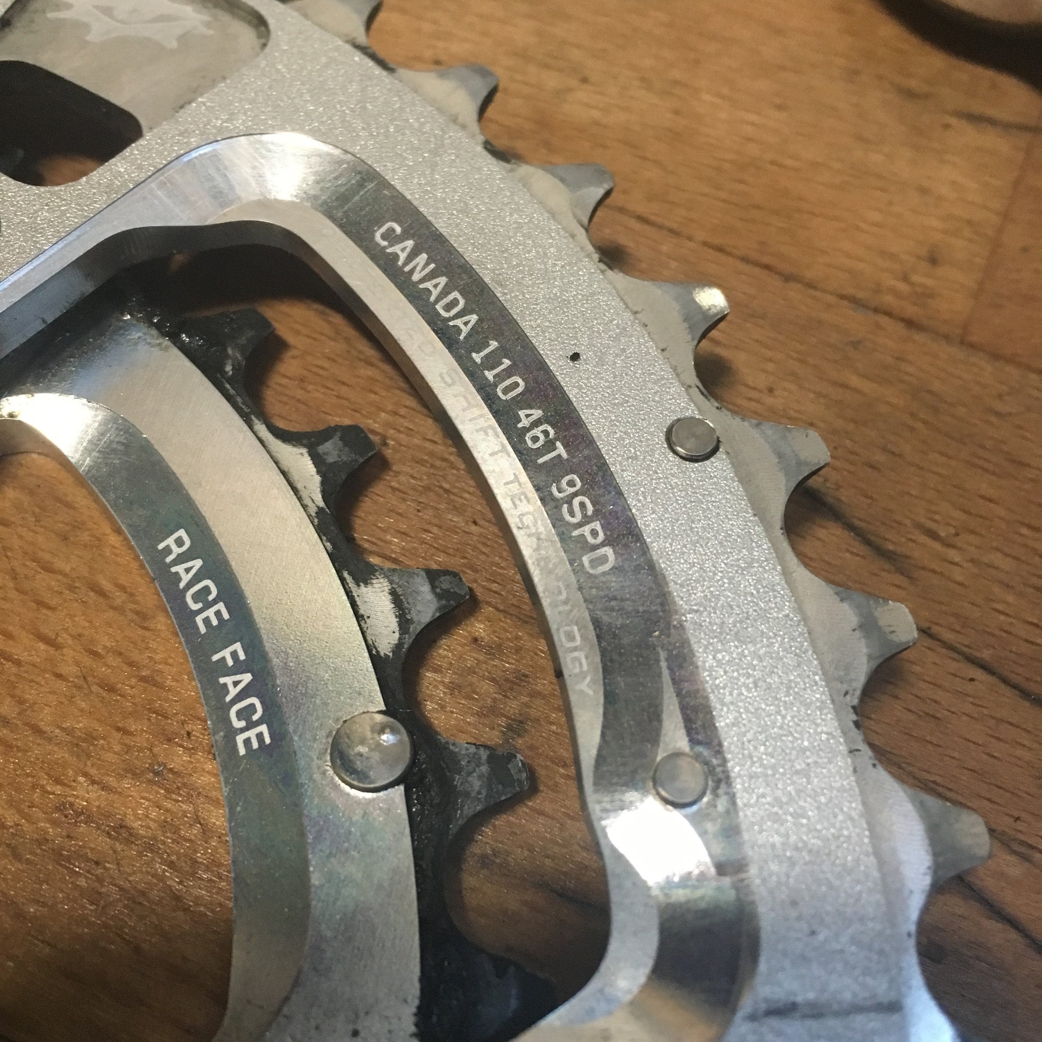 Cook Bros. Dogbone Used Crank Set with Modern Raceface Chainrings