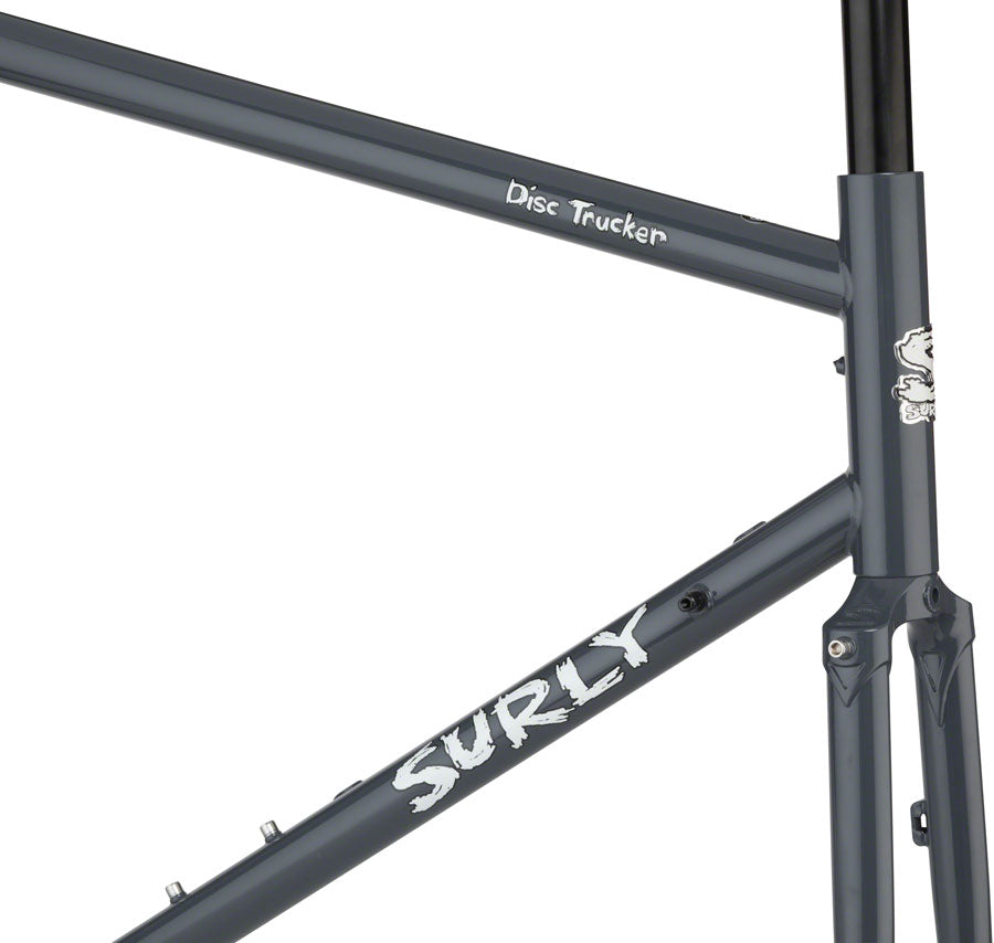 Surly Disc Trucker Frame and Fork - Multiple Sizes - Pea Lime Soup Green & Bituminous Gray- Brand New in Box