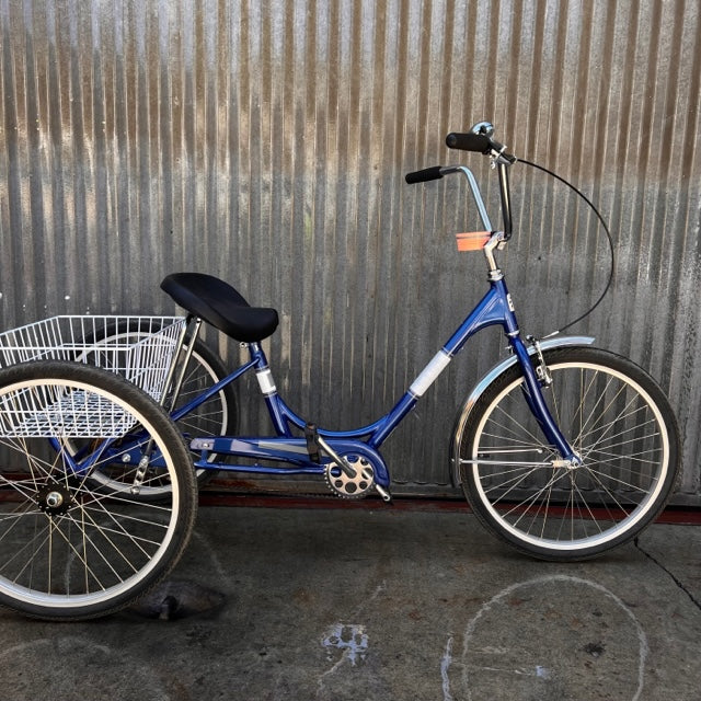 Blue adult tricycle sale