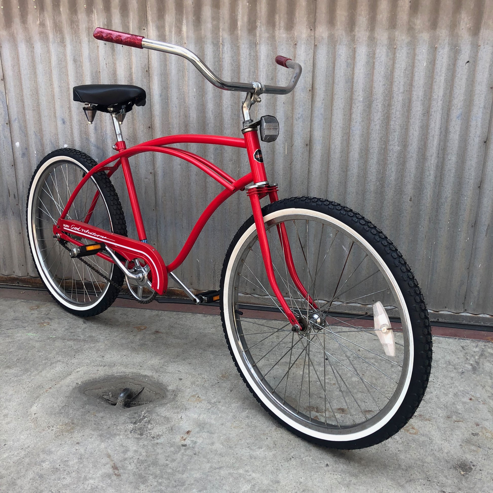 Classic Retro Cruisers Men's Cruiser Classic Red Beach Cruiser
