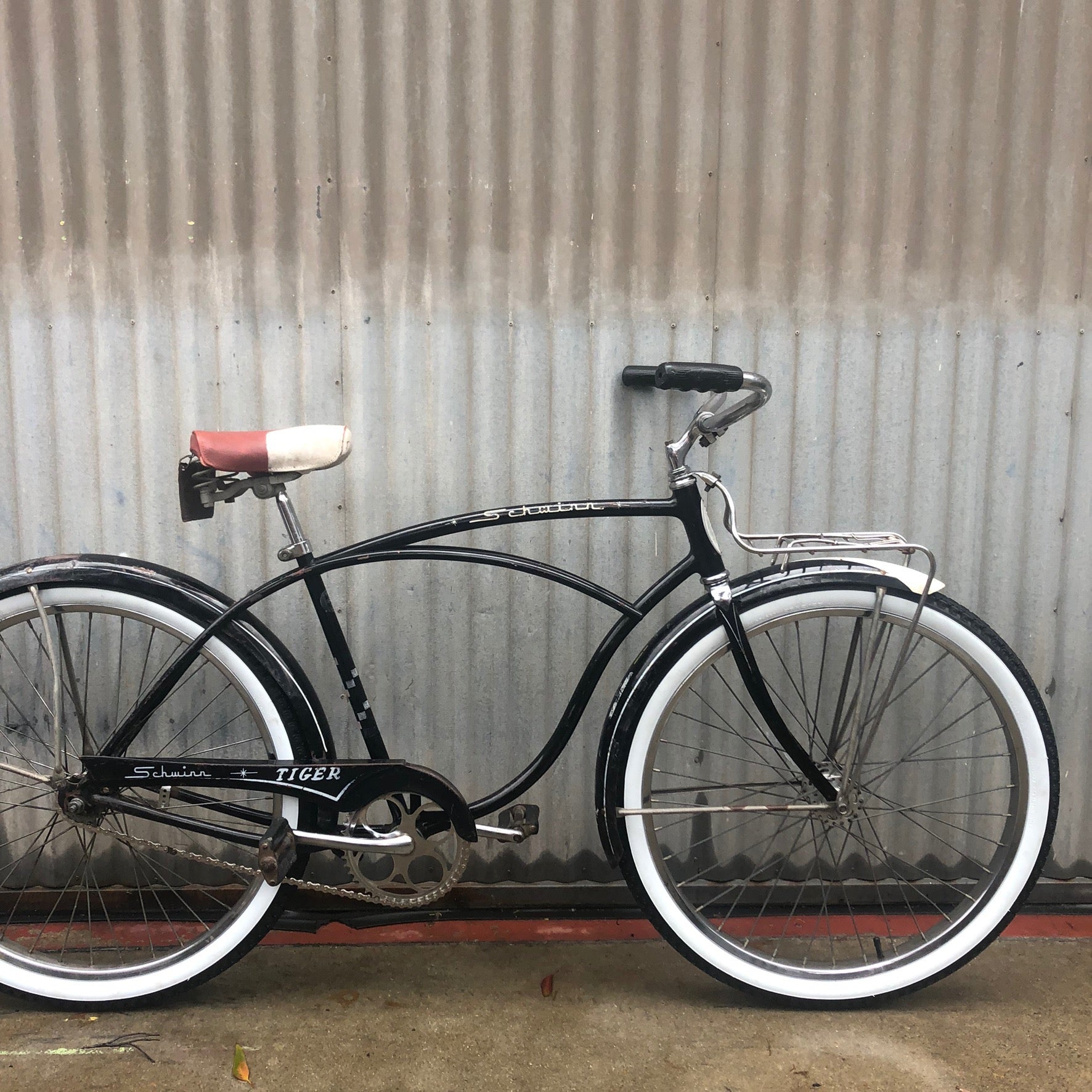 Vintage Bicycle Basket - Wicker and Ratten Vintage Bicycle Basket - Wicker and Ratten