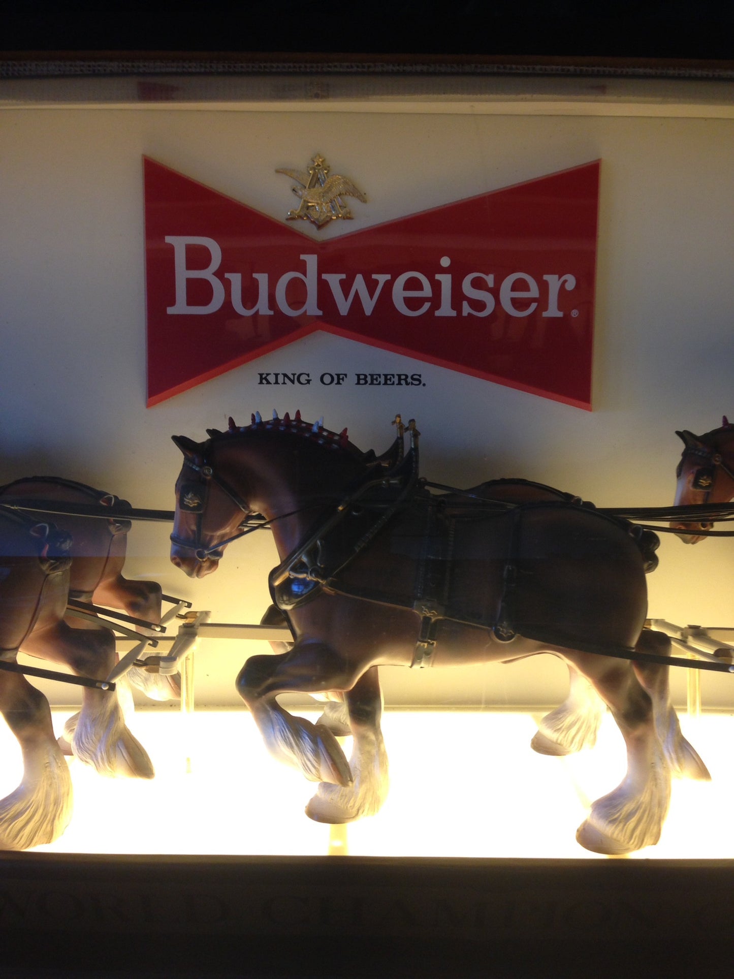 Budweiser Bubble Face Clydesdale Sign for Tavern - 6 Feet Long
